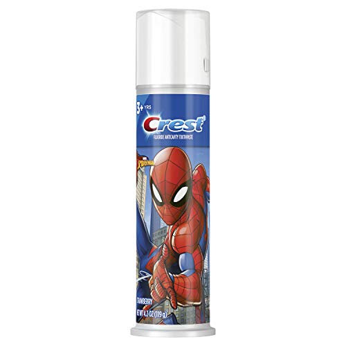 Crest Kid s Toothpaste Pump, Featuring Marvel s Spiderman Flavor, Strawberry, 4.32 Ounce
