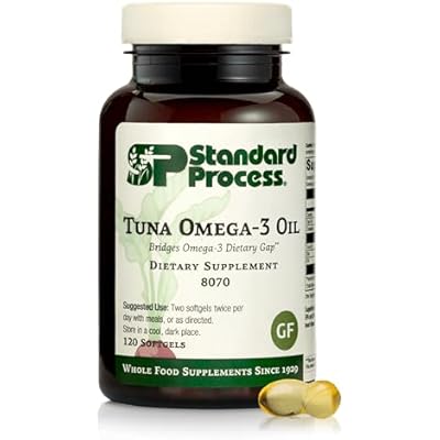 Standard Process Tuna Omega-3 Oil - Brain & Eye Health Support Supplement - Essential Fatty Acid Supplement With Omega-3 - Nutritional Supplement To Aid Skin Health - 120 Softgels