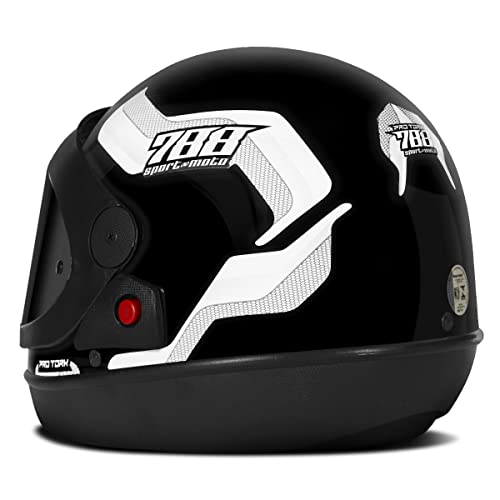 Capacete Moto R8 Pro Tork Fechado 58 Preto/Verde Viseira Fumê