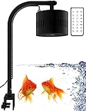 Lominie Luz LED de acuario con clip para peceras, luz de refugio para agua dulce, luces de arrecife para coral, luz de acuario de espectro completo para tanque de peces de 15 ~ 50 galones, luz de arrecife negra Asta 120..