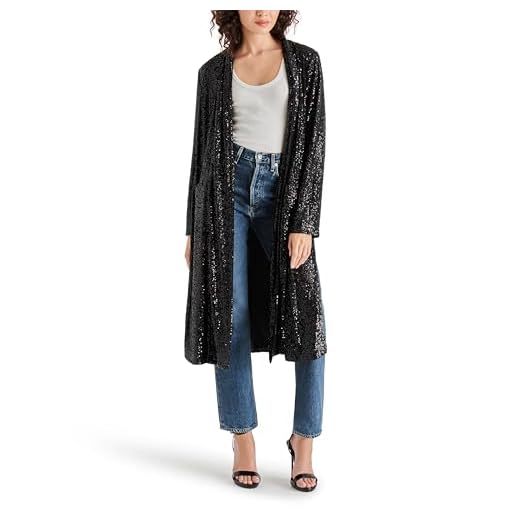 BB Dakota by Steve Madden womens Show Stopper Duster Jacket, Black, Small US