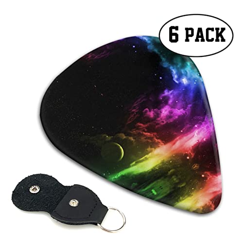 Rainbow Sky And Moon Lot de 6 médiators pour guitare acoustique, guitare électrique, basse, ukulélé – fins, moyens et… - Les Beatles, Paul McCartney, John Lennon, RIngo Starr, George Harrison Rainbow Sky And Moon Lot de 6 médiators pour guitare acoustique, guitare électrique, basse, ukulélé – fins, moyens et… – Image 3