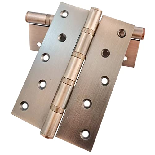 Bisagras de puerta de acero inoxidable resistentes con rodamientos de bolas, paquete de 2 bisagras de esquina cuadradas para puertas de madera de interior/exterior, incluye accesorios de instalación