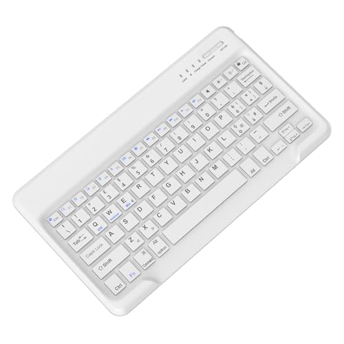 IVEOPPE Tastiera Bluetooth Wireless, Compatibile con Tablet Android/Samsung/Huawei/Xiaomi/Lenovo, Tastiera Bluetooth Wireless Ultrasottile per iPad, iPad Pro, Bianco