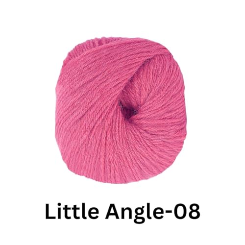 Image of VCR 4 Ply Pink Little Angle Yarn, 25 Grams, 92 Meters Length, 100% Acrylic Soft Baby Knitting Yarn for Crochet, Newborn Sweaters, Soft Baby Socks, Mittens and Leggings, Pack of 1
