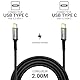 Waytex USB C Kabel, 100 W, 2 m, Schnellladung PD 5 A, USB Typ C, Datenübertragung 10 Gbps, geflochtener Nylonummantelung, bruchsicher, Schwarz