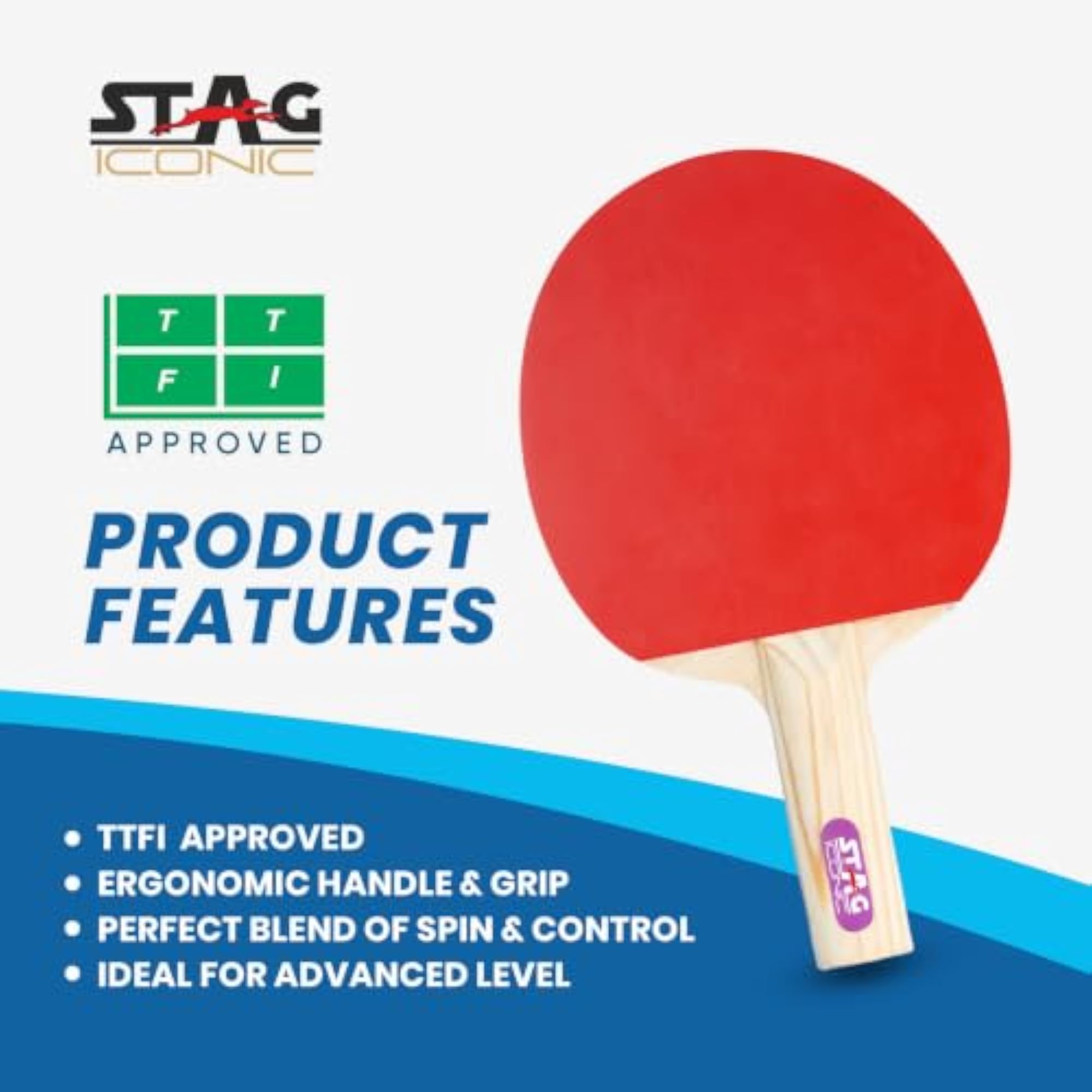 Table Tennis Playset with Orange Balls, 2 Rackets & 3 Balls