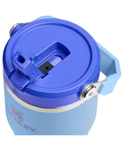 Image of STANLEY IceFlow 2.0 Flip Straw Tumbler with Handle 20 oz | Twist On Lid and Flip Up Straw | Leakproof Water Bottle | Insulated Stainless Steel | BPA-Free | Blue Sky