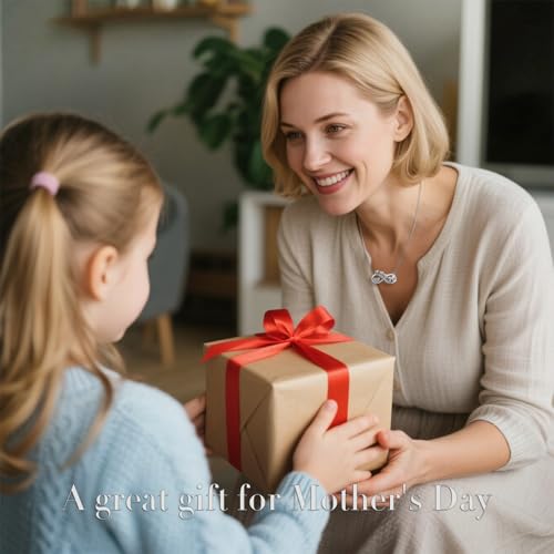 Fenthring Elephant Necklace Sterling Silver Mothers Day Infinity Mama Elephant Necklaces for Women Mom Heart with Birthstones Gifts4