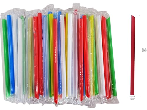 200 Pitillos Jumbo Multicolores para Smoothie 22.3 cm miniatura 3