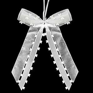 O-Kinee Autoschleifen Hochzeit, 35 Stück Schleifen Auto Hochzeit Weiß, Schleifen Hochzeit deko, Antennenschleifen…