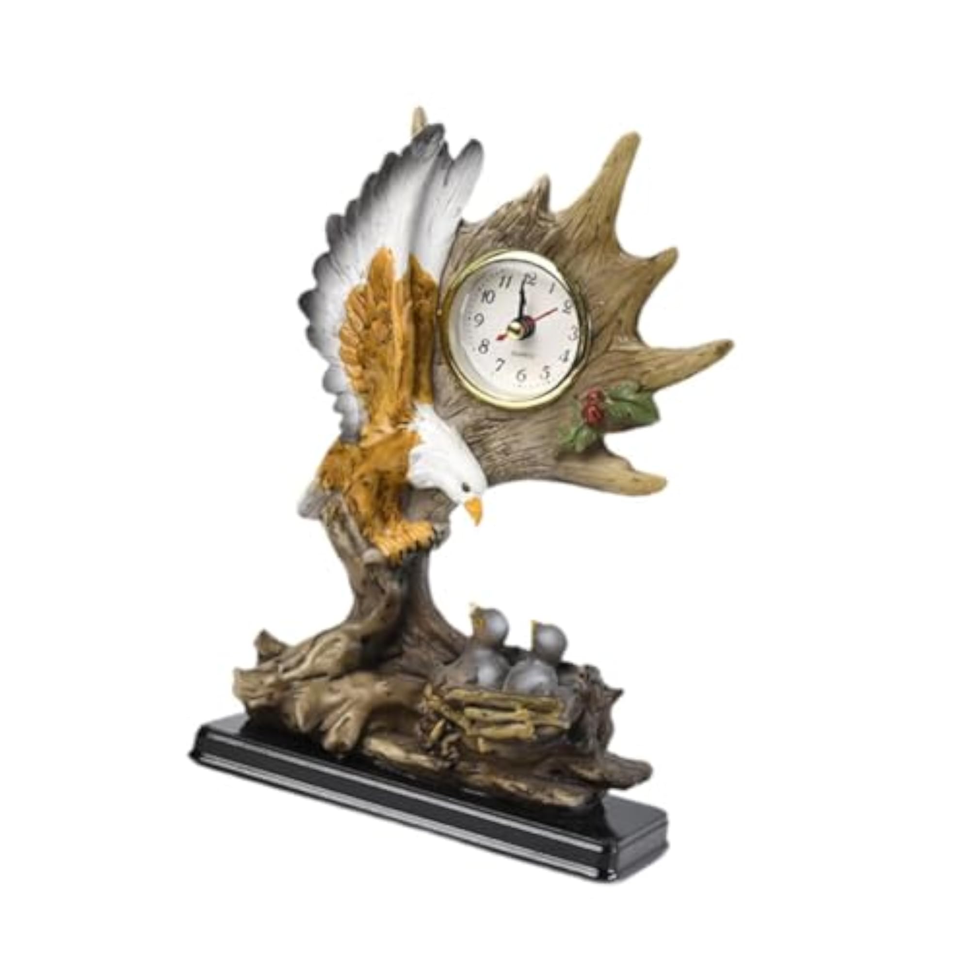 Vintage Table Clock Collection with Cute Eagle Statue