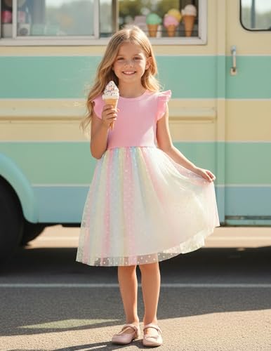Image of PATPAT Girls Tulle Tutu Party Birthday Princess Formal Fancy Princess Dress