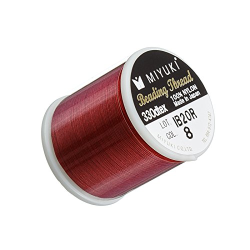 Miyuki, filo per perline B rosso in nylon