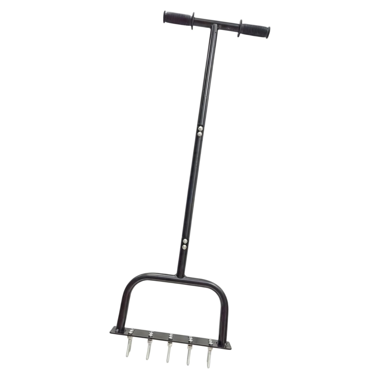 Xjdzineq Black Garden Aerator Tool Punching Depth Soil Plug Manual Garden Stand For Grass Ventilation Root Maintenance Rustproof Grass Hole Puncher