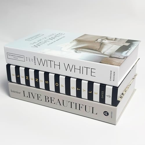 3Pcs Decorative Books, Decor Books, Fake Books for Decoration, Living Room Display, Tabletop or Shelf Décor, Contemporary Stacked Hardcover Display Books.