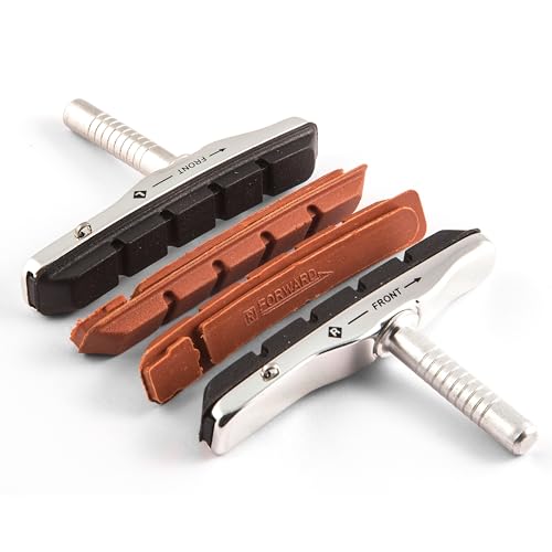 Clarks CP-522 MTB/Hybrid V-Brake Pads XTR Upgrade Post Type + Extra Pads, Black, 70 mm