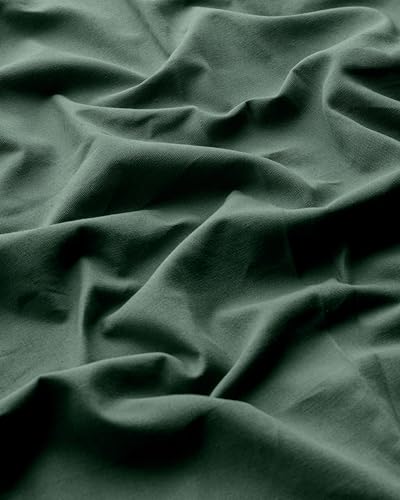 Image of THE LINEN COMPANY Solid Curtains 9 Feet Long, Duck Canvas Cotton Door Curtains for Hall & Bedroom, 9ft Set of 2, Sea Green