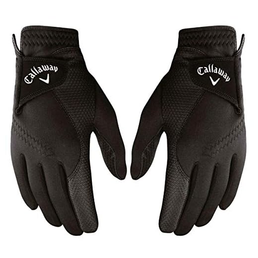 Callaway Golf Thermal Grip, Cold Weather Golf Gloves, Cadet Medium, 1 Pair, (Left and Right) , Black