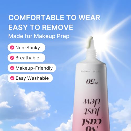 Image of medicube Sunscreen No Cast Just Dew PDRN Hydrating UV Sun Serum | SPF 50 Fast-Absorbing Sunscreen | Lightweight Hydration & Cooling | PDRN, Panthenol & Centella | Korean Skincare, Low-Irritation