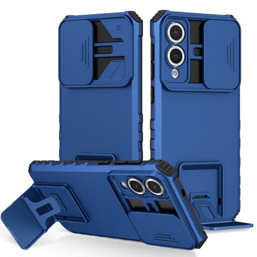 Coque Samsung S25 Plus rigide avec fenêtre coulissante bleu foncé