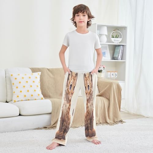 Boys' Pants Cute Leopard Animal Long Bottoms Jogger Pants Elastic Waist Trousers with Pockets S-XL3