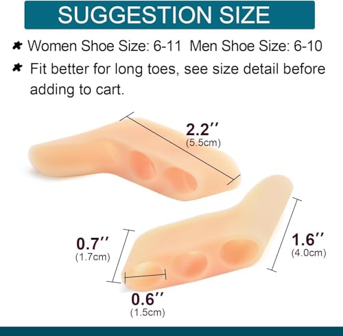 Image of Toe Separator for Feet Toe Spacers Correct Toes Yoga Silicone Hammer Toe Corrector for Women & Men Correct Toe Straighteners for Overlapping Toes (L F t separator)