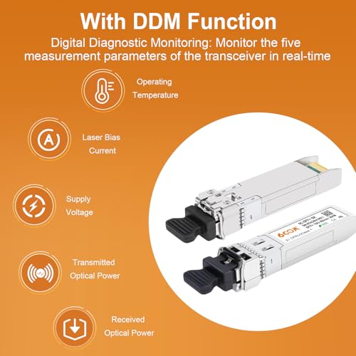 Image of 4Pack 10GBase-SR SFP+ Transceiver, 10G 850nm Multimode Module up to 300M, Compatible for Cisco SFP-10G-SR, Ubiquiti UniFi UF-MM-10G, Meraki MA-SFP-10GB-SR, D-Link, Netgear, Mikrotik, ZTE and More