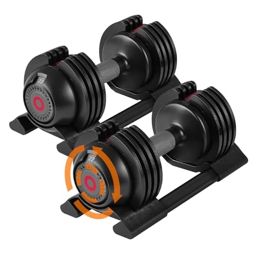 22LB/52LB Adjustable Dumbbells, 5 Weight Options Dumbbell with Anti-Slip Metal Handle for Exercise & Fitness Fast Adjust Weight for Full Body Workout Fitness