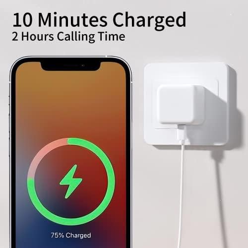Gullopt 20W iPhone Fast Charger With Cable for iPhone 14/14 Plus/14 Pro/14 Pro Max/13/13 Pro/13 Pro Max/13 Mini/12/12 Pro/12 Pro Max/11/ SE, USB C Plug PD Wall Charging Type C Power Adapter