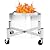Hisencn Expandable 15-27" Fire Pit Rolling Stand – Heavy-Duty 360° Swivel & Locking Wheels, Universal Fit for Solo Stove & More Fire Pit, Rust-Proof Stainless Steel for Patio, Camping, Outdoor
