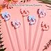 6PCS Bow Straw Toppers, Cute Straws Covers for Stanley 30&40 Oz Tumbler with Handle, 10mm Dust-Proof Drinking Straw Dispensers Straw Topper Cap for Girls Kids (Pink Blue Purple)