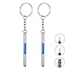 Mini Brillen Schraubendreher, 3 in 1 Edelstahl Screwdriver Brillen Reparatur Set, Brillenwerkzeug Set Klein mit Schlüsselbund Tragbarer Schraubendreher für brillen, Schmuck und Uhren Reparat (2)