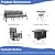 Kullavik Aluminum Patio Furniture Set,5 Piece Modern Metal Outdoor Patio Furniture w/5.1'' Thick Cushion,Swivel Chairs and 45" Propane Fire Pit Table,Patio Conversation Sets for Porch,Deck,Grey