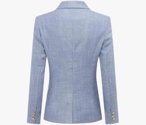 Image of Women's Cotton Blend Casual Printed Full Sleeve Collared Top and Pant Set with Blazer | Western Set for Women