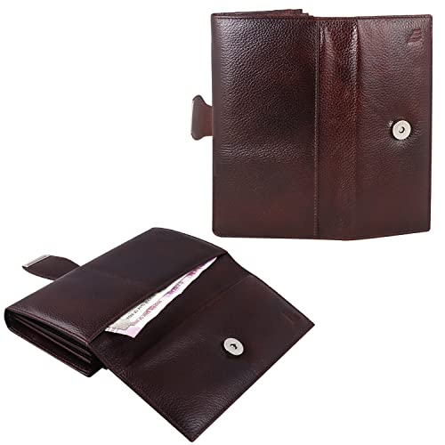 Mtuggar-Women-Clutch-Wallet-Genuine-Leather-Brown-2805-BRN