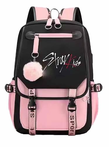 KASENFASHION Stray-K KPOP Mochila escolar con gran espacio de almacenamiento,...