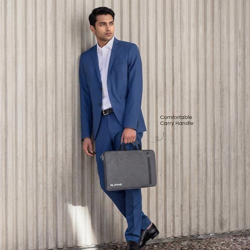 Image of Laptop Sleeve 15.6 with Carry Handle & Front Pocket - Water-Resistant Slim Laptop Cover Bag for Dell, HP, Lenovo, MacBook - Laptop Cover for Office & Travel
