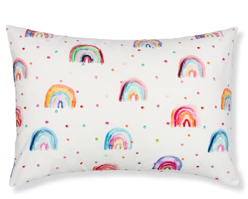 100% Cotton Toddler Pillowcase By Addison Belle - Fits Both 13"X18" And 14"X19" Pillows - Soft, Durable & Breathable (Rainbows) #TOP16