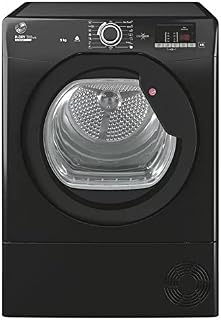 Hoover HLEC9DGB H-Dry 300 9kg Condenser Tumble Dryer, Black, Sensor dry, NFC