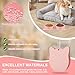 Muyoka Silicone Dog Travels Bowls, Space Saving Safe Foldable Cat Feeding Watering Dishes Adjustable Food Bowls Folding Dog Bowl for Your Pets(Pink)