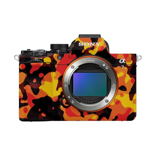 Image of Camera Skin Compatible with Sony Alpha A7 Mark V (2025) - Warm Modern Camo - Premium 3M Vinyl Protective Wrap Decal Cover - Easy to Apply | Crafted in the USA by MightySkins