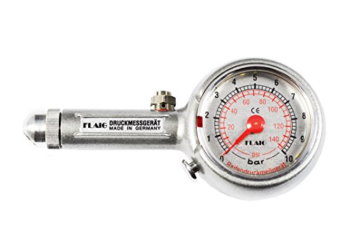 Flaig Reifendruckmesser 0-10 bar mit Ablassventil