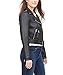 Levi's Women's Faux Leather Belted Motorcycle Jacket (Standard and Plus Sizes), black, Medium