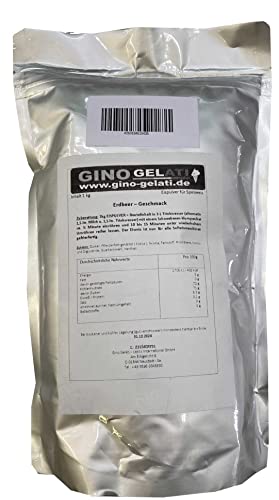 Erdbeer Geschmack 1 Kg Gino Gelati Eispulver für Speiseeis Softeispulver Speiseeispulver – Bild 4