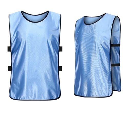Sports Petos de Entrenamiento Chaleco deportivo for adultos y niños, camisetas de fútbol, ​​petos de entrenamiento for equipos, chaleco transpirable, camiseta de fútbol for correr(Sky Blue(6pcs),XL(Ad