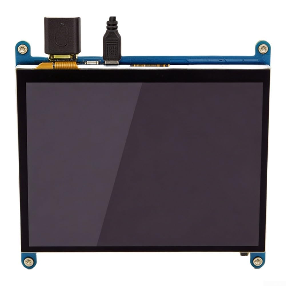 Display touch screen LCD da 7 pollici, 1024 x 600, con capacitivo a 5 punti | Per Raspberry Pi 3B/4B, ingresso, retroilluminazione separata, & Play per Raspbian Ubuntu per Windows, nero