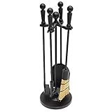 Minuteman International Paxton 4-piece Mini Fireplace Stove Tool Set, Black