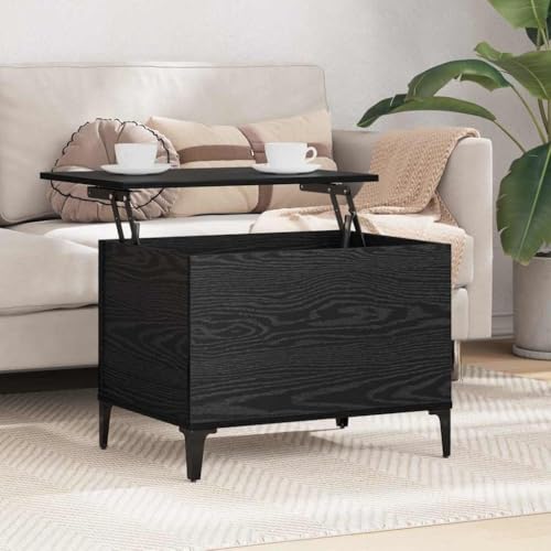 Table Basse chêne Noir Meuble Salon Moderne Console Rangement 60 cm - 5