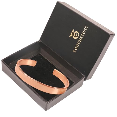Image of Touchstone Copper Bracelet Tibetan Style. Hand Forged with Solid and high Gauge Pure Copper.